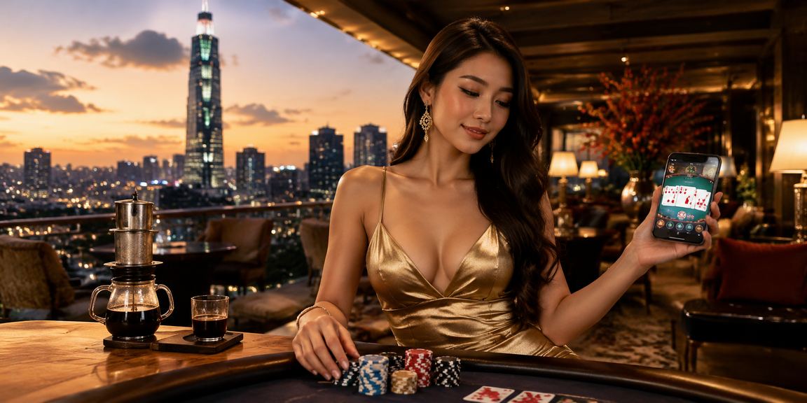 Người dùng TP.HCM thư giãn với trò chơi bài và cà phê Việt Nam trong lúc chờ trận đấu