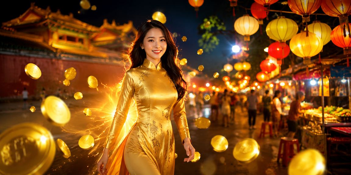 Không khí giải trí thể thao và xổ số tại Huế với trang phục áo dài truyền thống